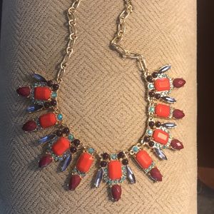 Stunning Colorful Faux Gemstone Statement Necklace